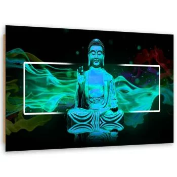 Obraz Deco Panel, Figura medytującego Buddy - niebieski - obrazek 2