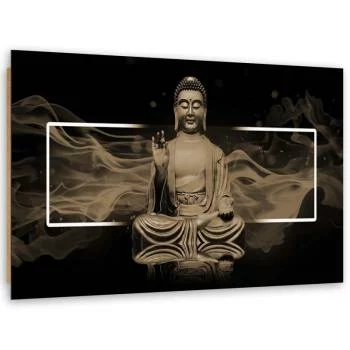 Obraz Deco Panel, Figura medytującego Buddy - beżowy - obrazek 2