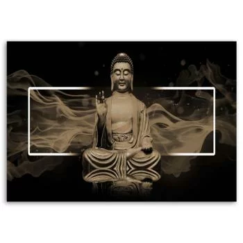 Obraz Deco Panel, Figura medytującego Buddy - beżowy - obrazek 3