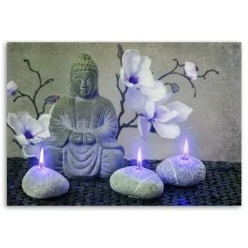 Obraz Deco Panel, Budda z orchideami i świeczkami - obrazek 3