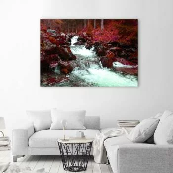 Obraz Deco Panel, Górski potok w czerwieni