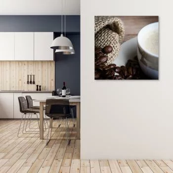 Obraz Deco Panel, Ziarana kawy i filiżanka