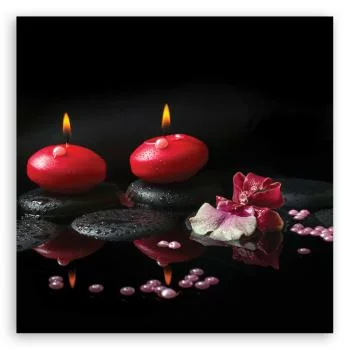 Obraz Deco Panel, Czerwone świeczki Kamienie Zen - obrazek 3