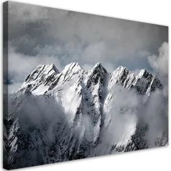 Obraz na płótnie, Szczyt góry zimą - obrazek 2