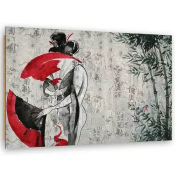 Obraz Deco Panel, Japońska gejsza z wachlarzem - obrazek 2