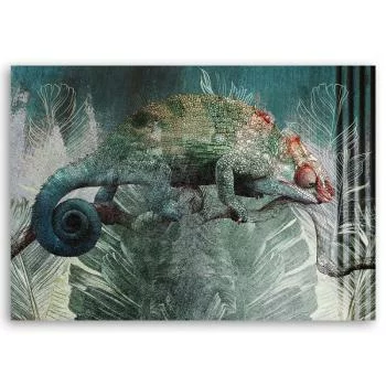 Obraz Deco Panel, Kameleon w dżungli - obrazek 3