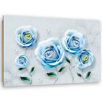 Obraz Deco Panel, Niebieskie róże 3D - obrazek 2
