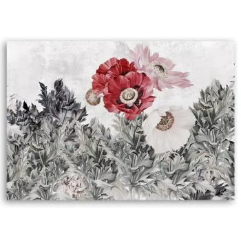 Obraz Deco Panel, Malowane czerwone maki w ogrodzie - obrazek 3