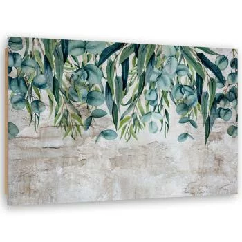 Obraz Deco Panel, Zielone liście na betonowym tle - obrazek 2