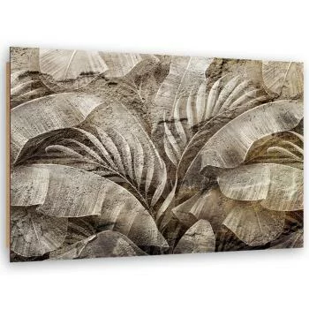Obraz Deco Panel, Liście palmy dżungla na imitacji betonu - obrazek 2