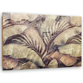 Obraz Deco Panel, Liście palmy dżungla na imitacji betonu - obrazek 2