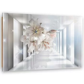 Obraz Deco Panel, Kwiaty w korytarzu 3D - obrazek 2