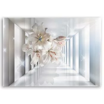 Obraz Deco Panel, Kwiaty w korytarzu 3D - obrazek 3