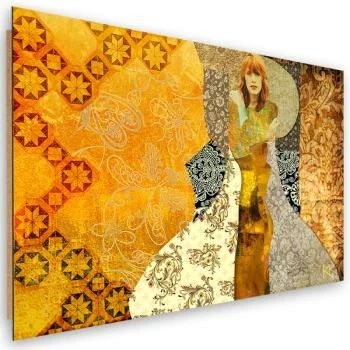 Obraz Deco Panel, Kobieta na ozdobnym tle - obrazek 2