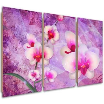 Obraz trzyczęściowy Deco Panel, Orchidea Kwiaty Abstrakcja - obrazek 2