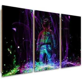Obraz trzyczęściowy Deco Panel, Neon gracz - obrazek 2