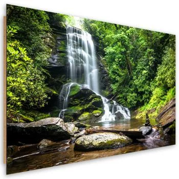 Obraz Deco Panel, Wodospad w zielonym lesie - obrazek 2