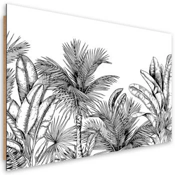Obraz Deco Panel, Czarno białe liście - obrazek 2