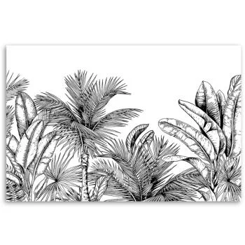 Obraz Deco Panel, Czarno białe liście - obrazek 3