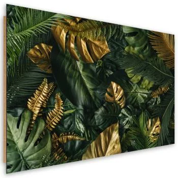 Obraz Deco Panel, Złote liście tropikalne - obrazek 2