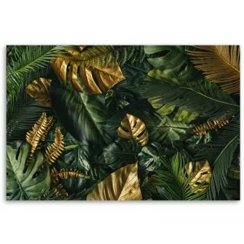Obraz Deco Panel, Złote liście tropikalne - obrazek 3