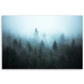Obraz na płótnie, Las we mgle  - obrazek 3