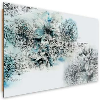 Obraz Deco Panel, Błękitne kwiaty abstrakcja  - obrazek 2