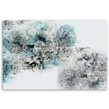 Obraz Deco Panel, Błękitne kwiaty abstrakcja  - obrazek 3