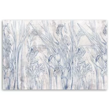 Obraz Deco Panel, Niebieskie kontury kwiatów - obrazek 3
