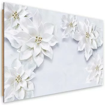 Obraz Deco Panel, Śnieżno Białe Kwiaty Rośliny - obrazek 2