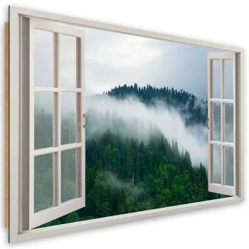 Obraz Deco Panel, Las we mgle widok z okna - obrazek 2