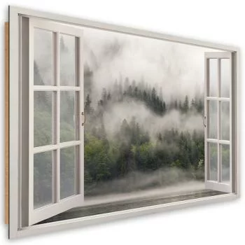 Obraz Deco Panel, Okno Las we mgle jezioro - obrazek 2