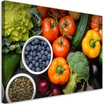 Obraz na płótnie, Świeże warzywa i owoce - obrazek 2