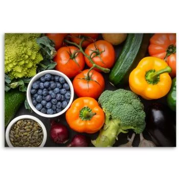 Obraz na płótnie, Świeże warzywa i owoce - obrazek 3