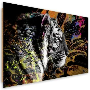 Obraz Deco Panel, Tygrys na kolorowym tle - obrazek 2