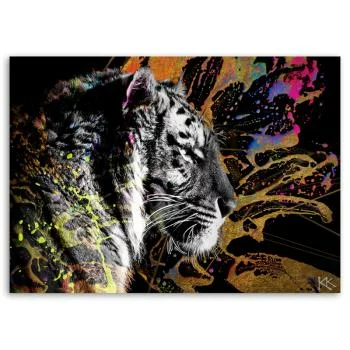 Obraz Deco Panel, Tygrys na kolorowym tle - obrazek 3