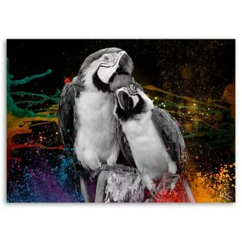 Obraz Deco Panel, Kolorowe papugi abstrakcja - obrazek 3
