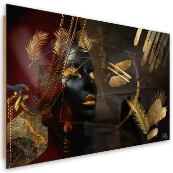 Obraz Deco Panel, Afrykańska kobieta Złoto Abstrakcja - obrazek 2