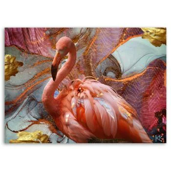 Obraz Deco Panel, Różowy flaming abstrakcja - obrazek 3