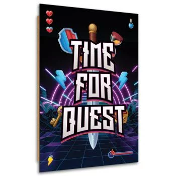 Obraz Deco Panel, Napis Time for quest dla graczy - obrazek 2