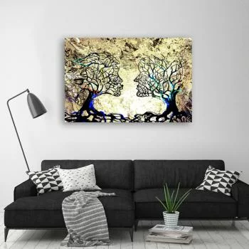 Obraz Deco Panel, Pocałunek drzewa miłość abstrakcja