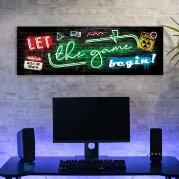 Obraz Deco Panel, Napis dla gracza neon gaming