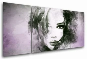 Obraz tajemnicza dziewczyna w fiolecie