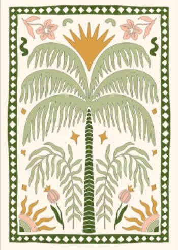 Plakat w ramie - palma i rośliny orientalne - obrazek 2