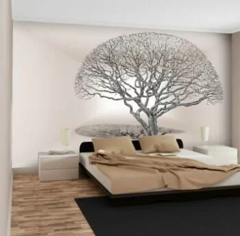 Fototapeta 3D do sypialni - drzewo w tunelu