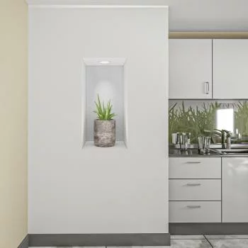 Naklejka na ścianę 3D do kuchni - kwiat we wnęce XXIX - obrazek 2