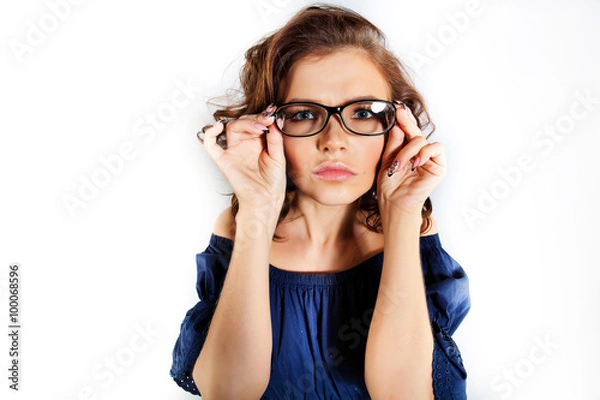 Fototapeta business woman in glasses