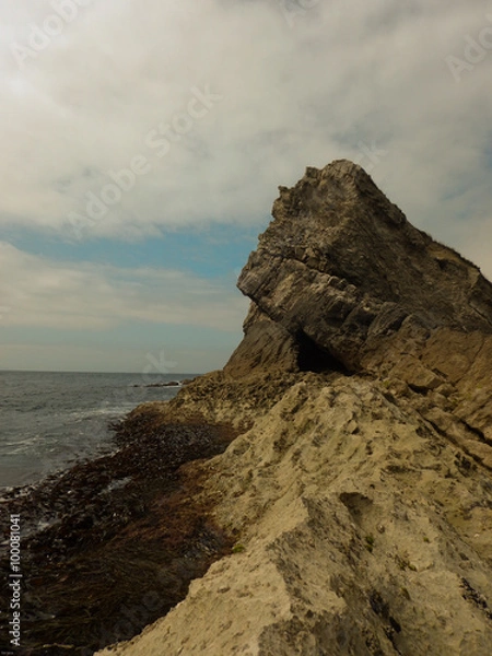 Fototapeta Sea Side Cliff with Cave 