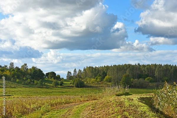 Fototapeta Warmia landscape in early autumn, Poland