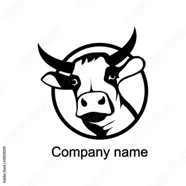 Fototapeta Logo with head of a  bull 